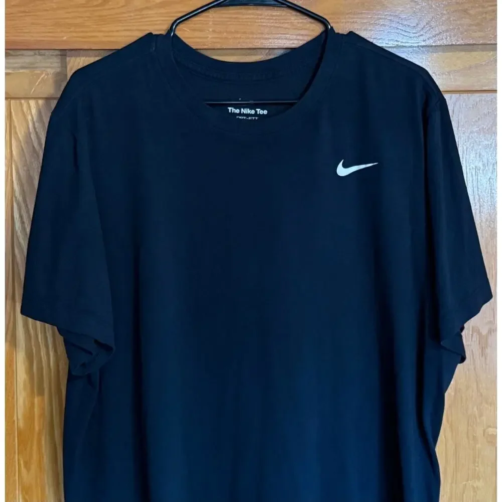 Men's Nike Dri-Fit Black Swoosh Cotton Blend T-Shirt XL